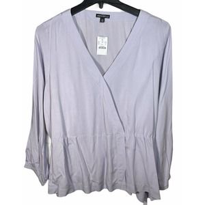 J.Crew Mercantile Lilac Pullover Blouse Top with Belt Women's Plus Size 22